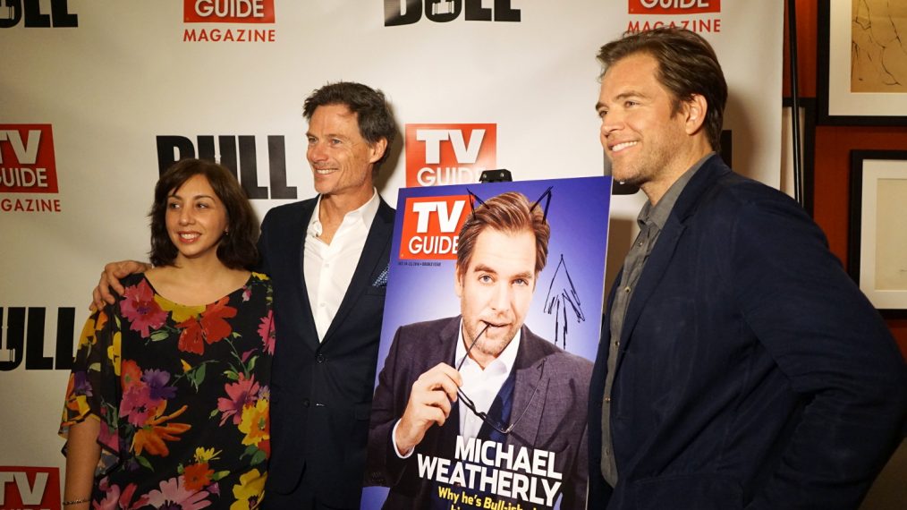 TV Guide Magazine Editorial Director Nerina Rammairone, Publisher Paul Turcotte & Michael Weatherly