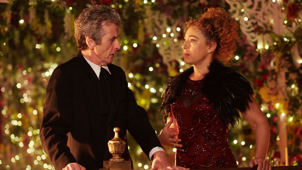 Peter Capaldi as the Doctor and Alex Kingston as River Song in the 2015 Doctor Who Christmas Special