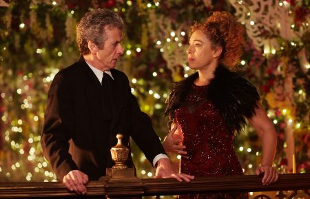 Peter Capaldi as the Doctor and Alex Kingston as River Song in the 2015 Doctor Who Christmas Special