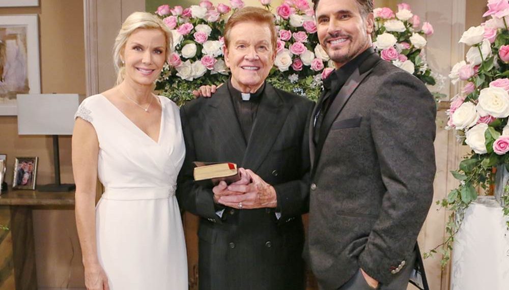 The Bold and the Beautiful - Guest star Wink Martindale (center) with Katherine Kelly Lang and Don Diamont