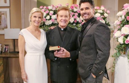 The Bold and the Beautiful - Guest star Wink Martindale (center) with Katherine Kelly Lang and Don Diamont