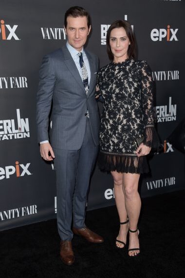 Richard Armitage and Michelle Forbes arrive at the premiere of the EPIX Original Series Berlin Station