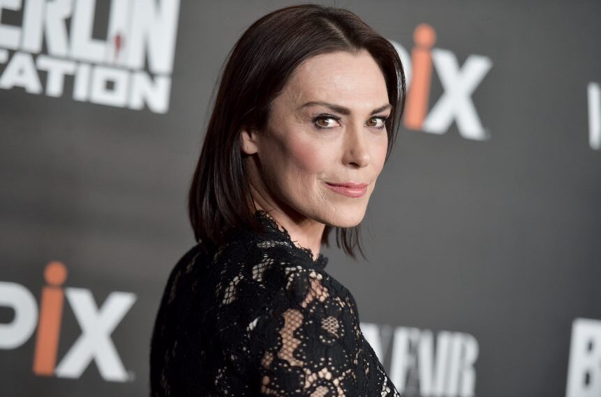 Michelle Forbes arrives at the premiere of the EPIX Original Series Berlin Station