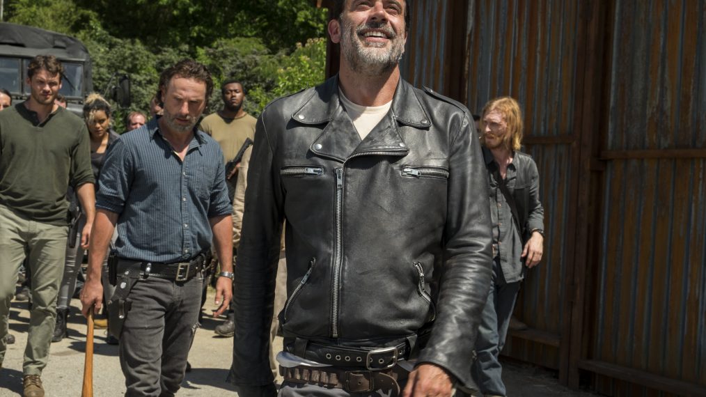 Walking Dead - Austin Nichols as Spencer Monroe, Andrew Lincoln as Rick Grimes, Jeffrey Dean Morgan as Negan, Austin Amelio as Dwight