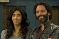 Stephanie Beatriz and guest star Jason Mantzoukas in the 'Monster In The Closet' episode of Brooklyn Nine-Nine