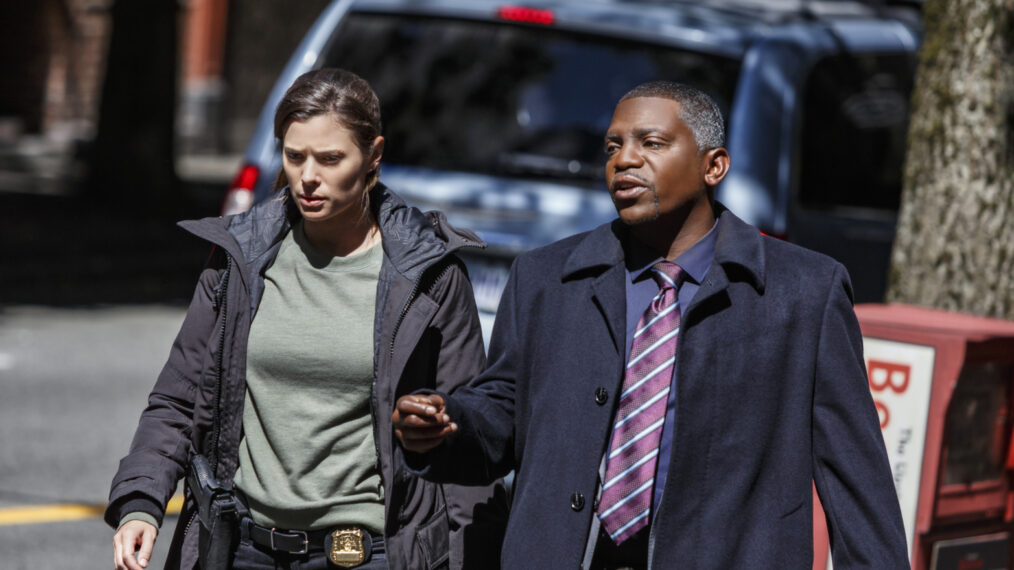 Peyton List as Raimy and Mekhi Phifer as Satch in Frequency