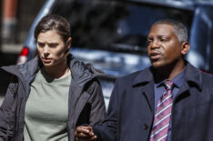 Peyton List as Raimy and Mekhi Phifer as Satch in Frequency