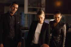 Tom Ellis, Lauren German, and Lesley-Ann Brandt in the 'My Little Monkey' episode of Lucifer