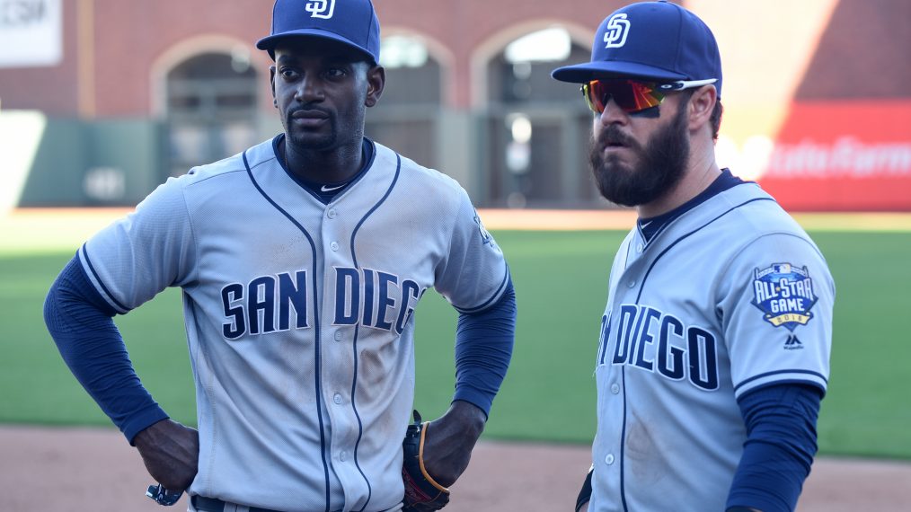 Mo McRae and Mark-Paul Gosselaar in Pitch