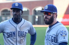 Mo McRae and Mark-Paul Gosselaar in Pitch