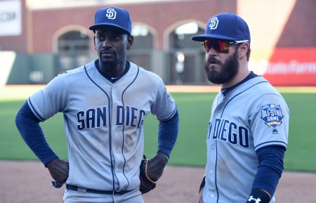 Mo McRae and Mark-Paul Gosselaar in Pitch