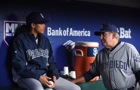 Kylie Bunbury and Dan Lauria in Pitch - 'San Francisco'