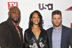 Omar Epps, Cynthia Addai-Robinson, and Ryan Phillippe attend the TV Guide and USA Network celebration of Ryan Phillippe's TV Guide Magazine cover in 2016