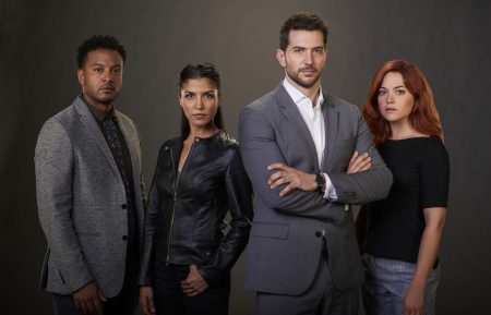 The cast of Ransom - Brandon Jay McLaren, Nazeen Contractor, Luke Roberts, and Sarah Greene