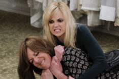 Allison Janney and Anna Faris wrestling in Mom - 'Pure Evil and a Free Piece of Cheesecake'