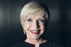 Florence Henderson poses for a portrait at the amfAR LA Inspiration Gala in 2014