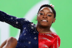 Simone Biles of the United States competes on the floor during Women's qualification for Artistic Gymnastics on Day 2 of the Rio 2016 Olympic Games