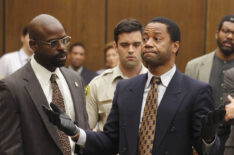 Sterling K. Brown as Christopher Darden, Cuba Gooding, Jr. as O.J. Simpson in The People V. O. J. Simpson: American Crime