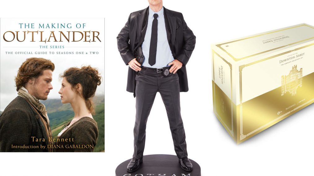 The Making of Outlander, Gotham Statue, Downton Abbey box set, holiday gift guide