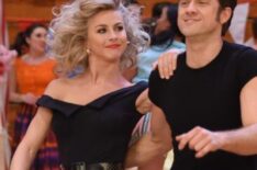 Julianne Hough and Aaron Tveit during the dress rehearsal for GREASE: LIVE