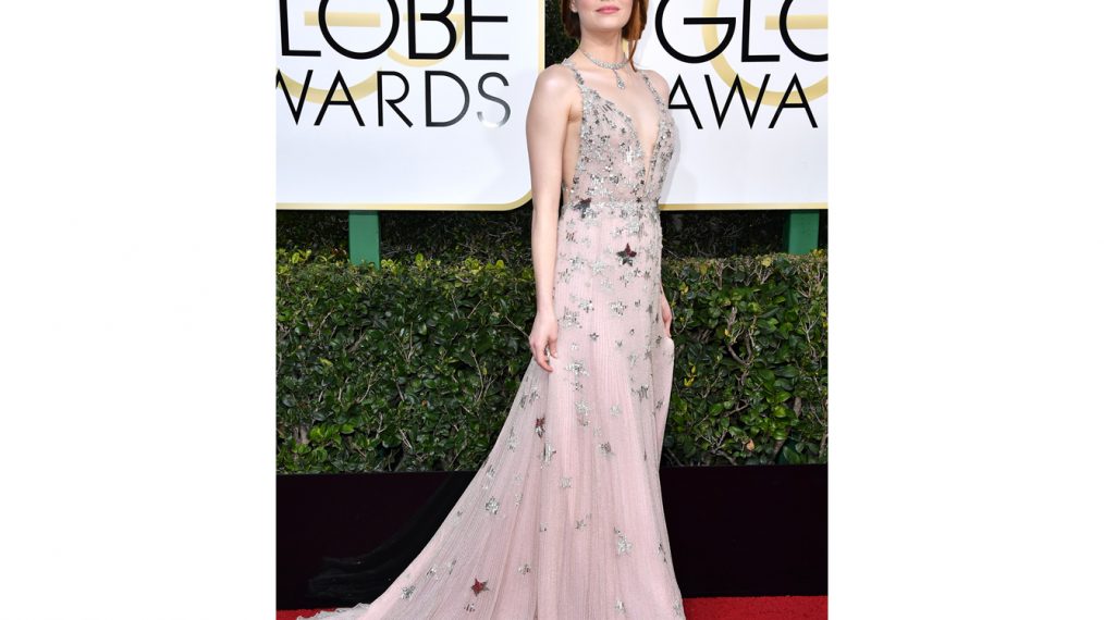 Emma Stone attends the 74th Annual Golden Globe Awards