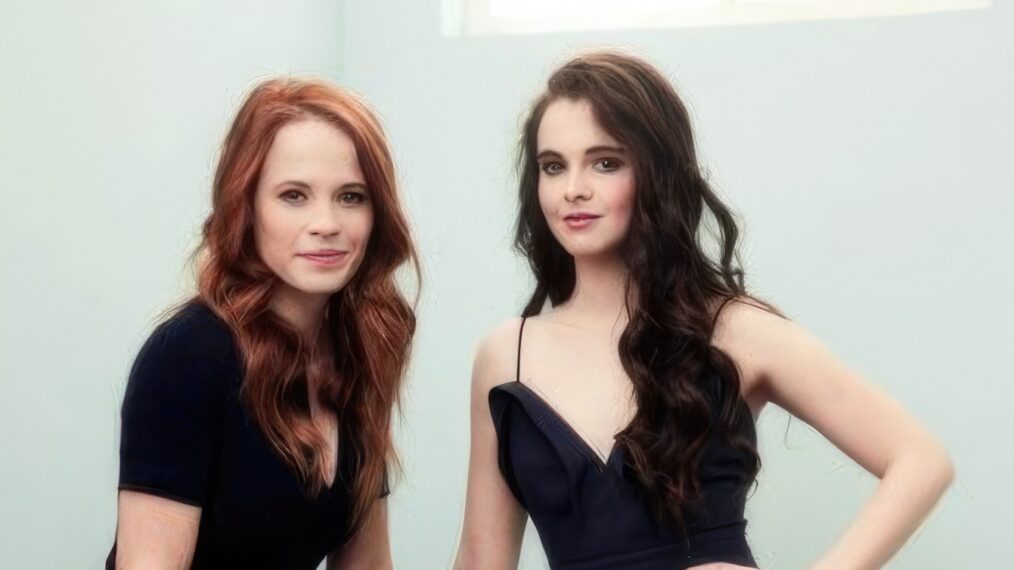 Katie Leclerc and Vanessa Marano of 'Switched At Birth' pose in the Getty Images Portrait Studio during Freeform's portion of the 2017 Winter Television Critics Association Press Tour