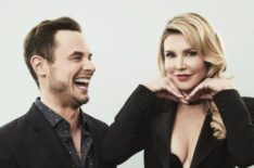 Dean Sheremet and Brandi Glanville of the television show 'My Kitchen Rules' pose in the Getty Images Portrait Studio