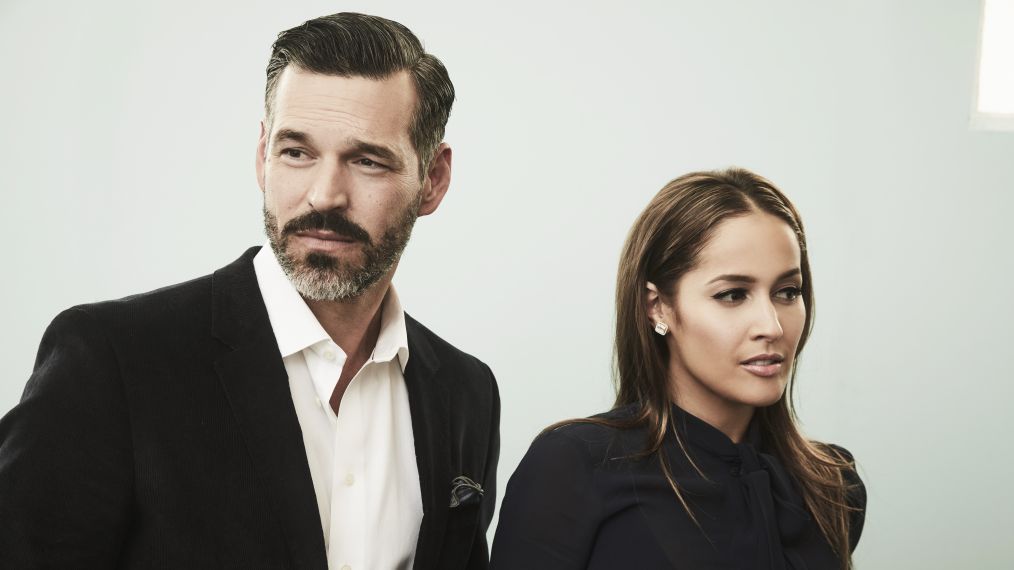 Eddie Cibrian and Jaina Lee Ortiz of the television show 'Rosewood'