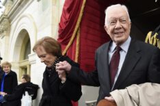 Former US President Jimmy Carter and First Lady Rosalynn Carter arrive for the Presidential Inauguration of Donald Trump at the US Capitol