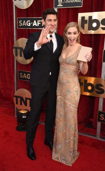 John Krasinski and Emily Blunt attend The 23rd Annual Screen Actors Guild Awards
