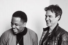 Mack Wilds and Stephen Moyer of the television show 'Shots Fired'