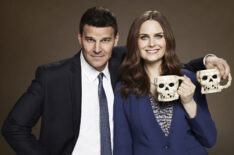 Bones - David Boreanaz as FBI Special Agent Seeley Booth and Emily Deschanel as Dr. Temperance Brennan