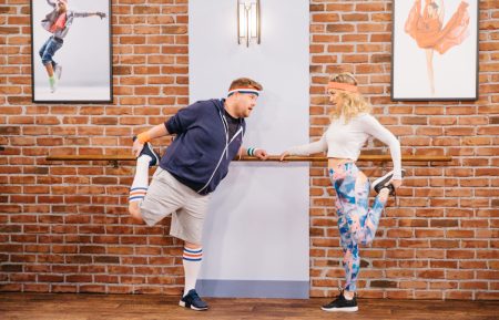 Kate Hudson performs with James Corden