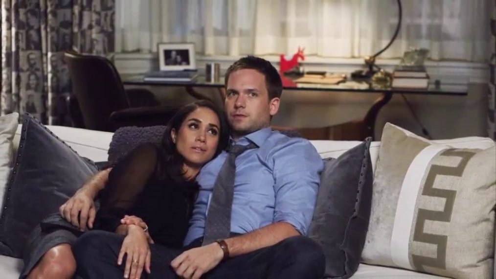 Meghan Markle and Patrick J. Adams in Suits