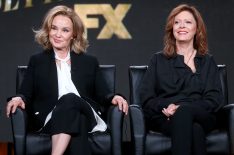Jessica Lange and Susan Sarandon of the television show 'Feud' speak onstage during the FX portion of the 2017 Winter Television Critics Association Press Tour
