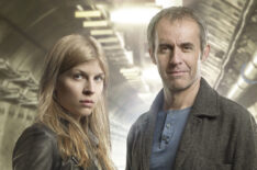Clemence Poesy as Elise Wassermann and Stephen Dillane as Karl Roebuck in The Tunnel