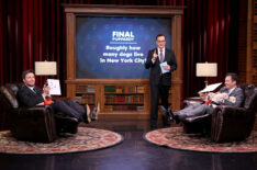 Actor Ben Affleck, announcer Steve Higgins, and host Jimmy Fallon - The Tonight Show - Season 3