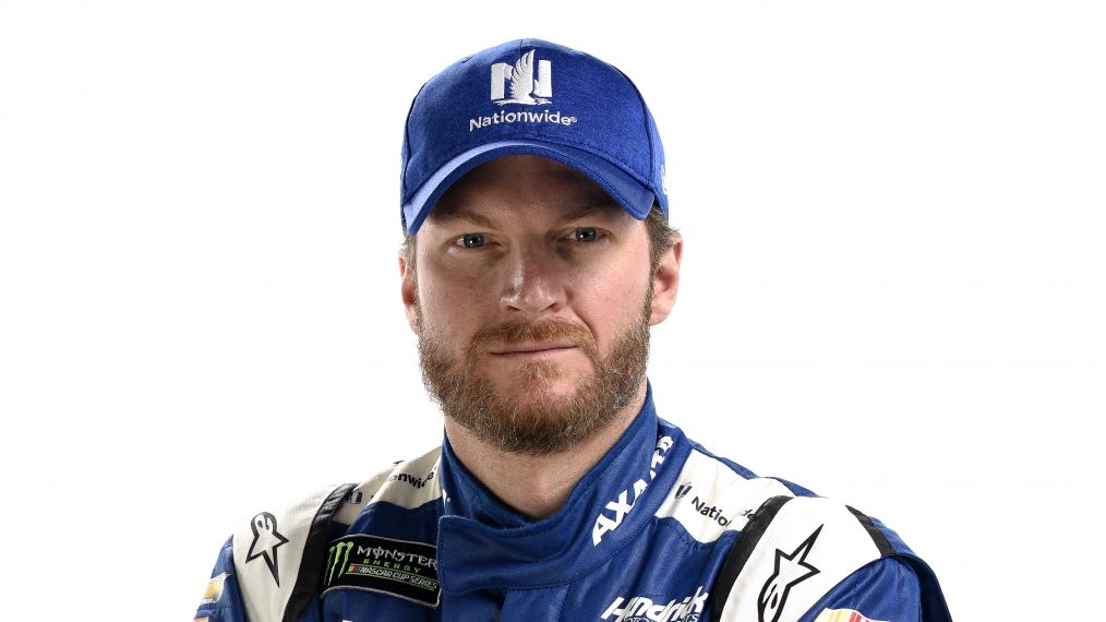 Dale Earnhardt Jr. poses for a photo during the NASCAR 2017 Media Tour