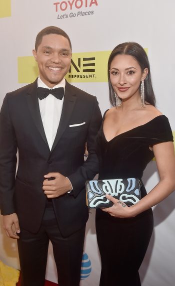 Comedian Trevor Noah and Jordyn Taylor attend the 48th NAACP Image Awards