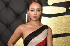 Kat Graham on the red carpet of The 59th Grammy Awards