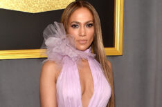 Jennifer Lopez attends The 59th Grammy Awards