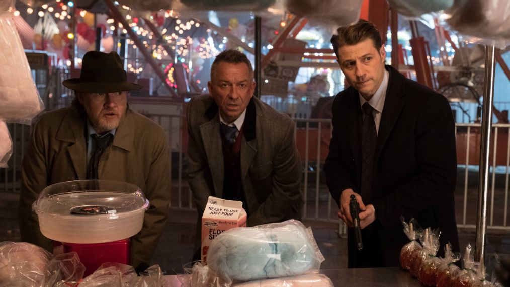 Donal Logue, Sean Pertwee, and Ben McKenzie in the 'Mad City: The Gentle Art of Making Enemies' winter finale episode of Gotham