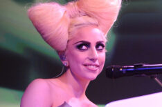 Musician Lady Gaga performs onstage at the launch of VEVO