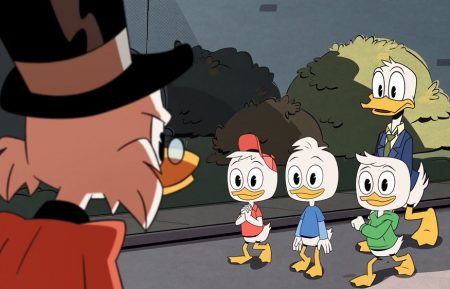 SCROOGE MCDUCK, HUEY, DEWEY, LOUIE, DONALD DUCK