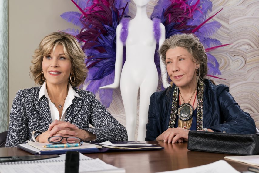 Jane Fonda & Lily Tomlin as Grace and Frankie 8x10" Signed Reprint Photo #1 RP 