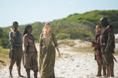 Black Sails Season 4 - Madi (Zethu Dlomo), Eleanor (Hannah New), Obi (Sizo Mahlangu).