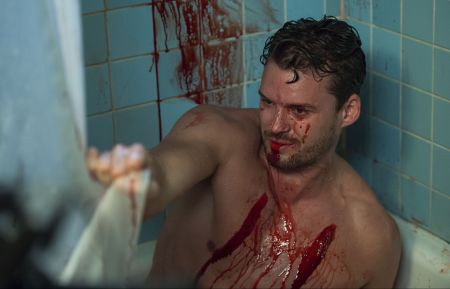 Austin Nichols in the shower in Bates Motel