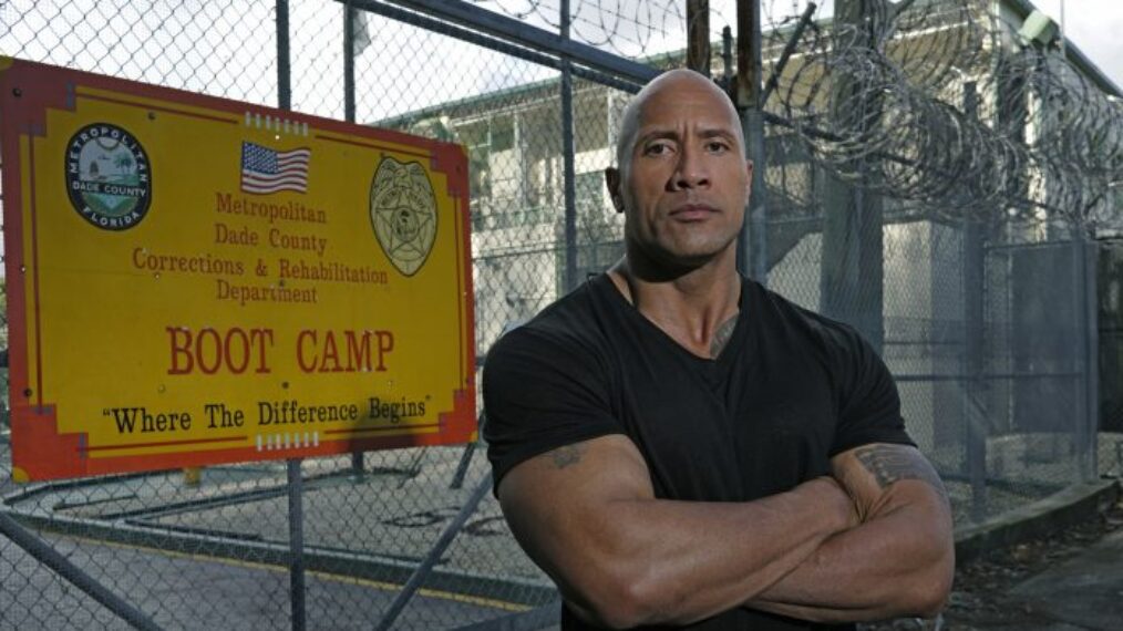 Dwayne Johnson in at the at the Miami-Dade County Corrections & Rehabilitation Boot Camp Program in Rock and a Hard Place