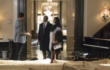Empire - Lucious (Terrence Howard) tells Cookie (Taraji P. Henson) and Angelo (Taye Diggs) that he can hurt someone if he really wanted to