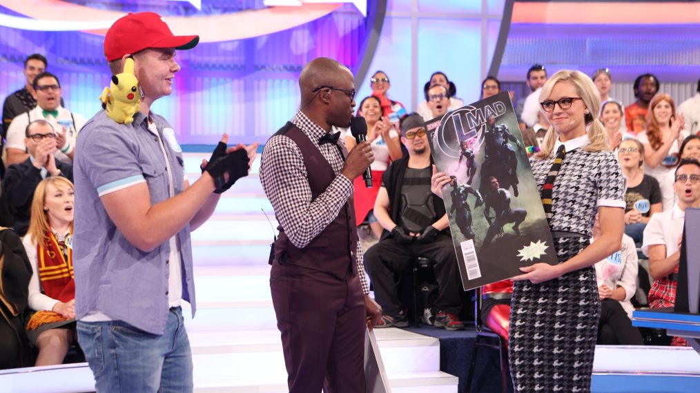 SHOW #8128-- Host Wayne Brady, Announcer Jonathan Mangum and Model Tiffany Coyne attempt to make a deal with traders for either trips, prizes, cars, cash or the dreaded Zonks on the Nerds Show on the Daytime Emmy Award winning game show, LET'S MAKE A DEAL. This episode will air March 14, 2017(check local listings) on the CBS Television Network. Photo: Monty Brinton/CBS ÃÂ©2016 CBS Broadcasting, Inc. All Rights Reserved